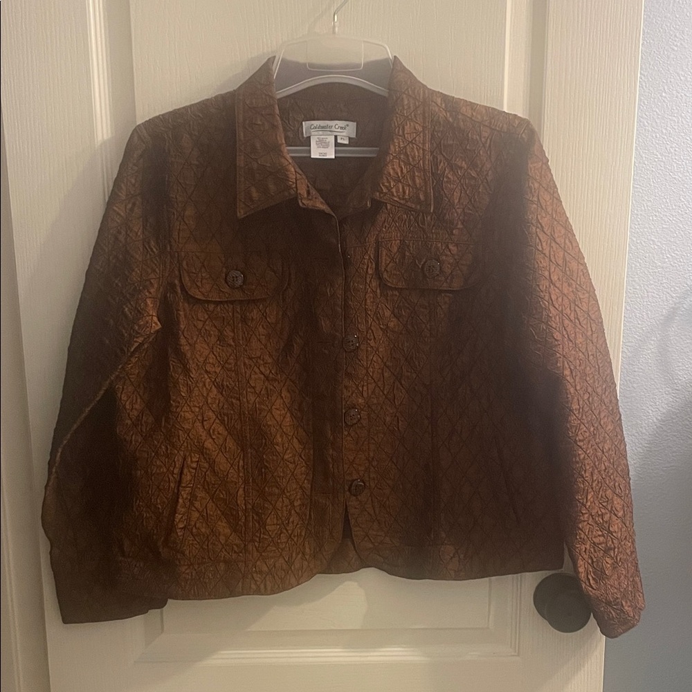 Coldwater Creek Copper Quilted Jacket